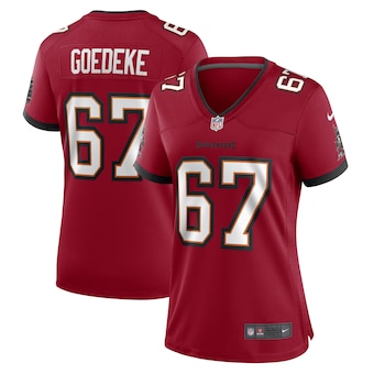 womens nike luke goedeke red tampa bay buccaneers game playe